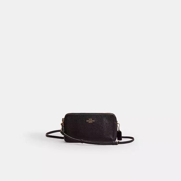 Coach Handbags - Coach Kira Crossbody Bag Black Pebbled Leather Gold Hardware